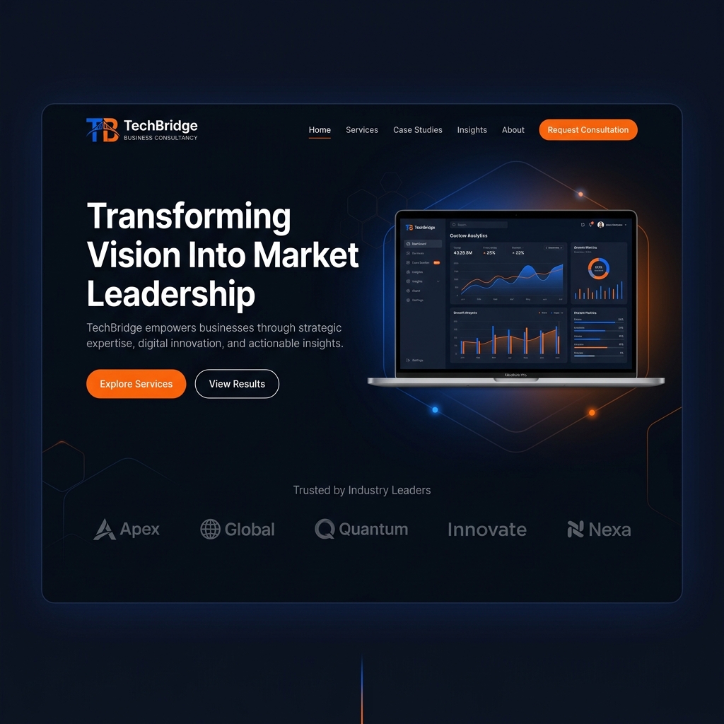 Sleek Website Mockup